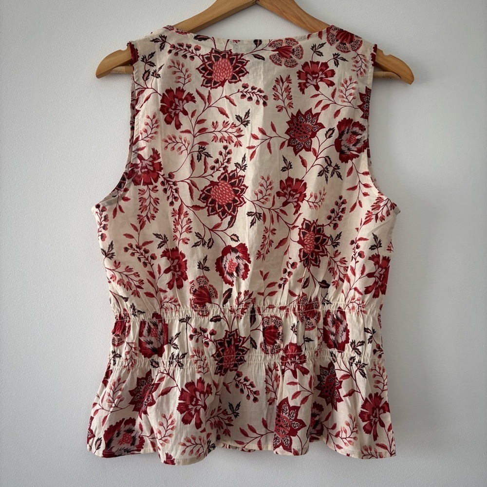 NWT Sanctuary Voil Cream and Red Floral Skirt and Sleeveless Top Matching Set L - Picture 7 of 10